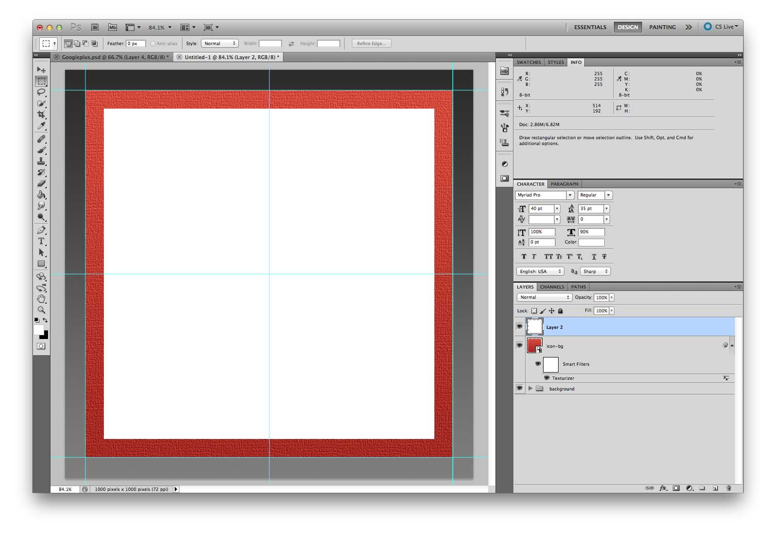 photoshop patch style social media icon tutorial step three